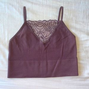 Purple lace tank